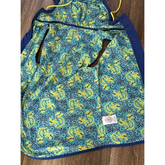 DISNEY PARKS MICKEY MOUSE MOSAIC BLUE HOODED FULL ZIP VEST WOMENS SIZE SMALL ZIP - Picture 6 of 9